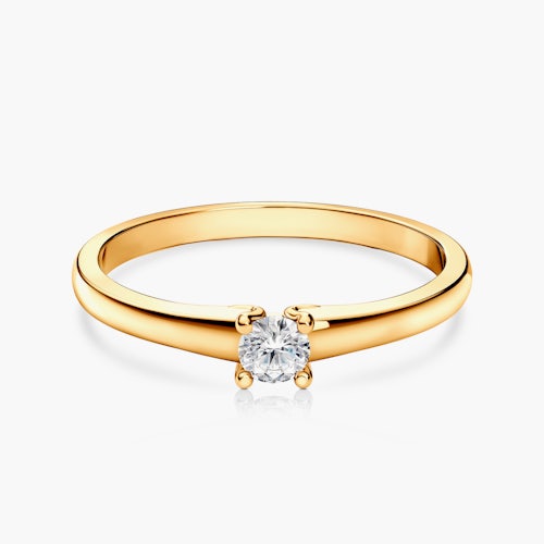 Pierścionek zaręczynowy SAVICKI: złoty, diament